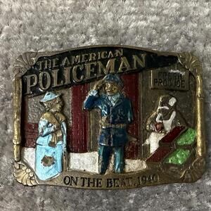 Vintage 1986 American Policemen Commemorative Belt Buckle USA